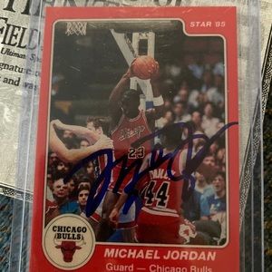 1985 Star Michael Jordan Autographed Reprint Card w/COA